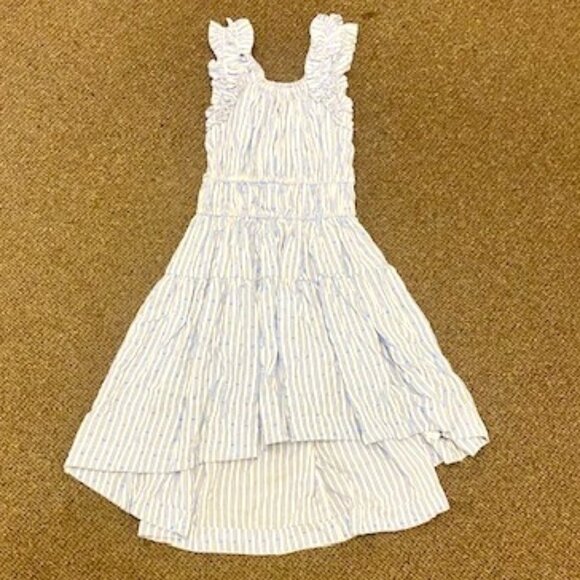 Girls HABITUAL Blue & White Striped High-Low Dress / Great Condition, Size 14 - Picture 1 of 6